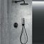 Conjunto de ducha empotrado monomando Line negro mate de Imex